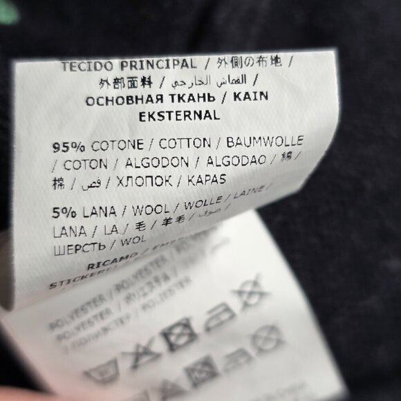 Stella McCartney Black Embroidered Tulip Sweatshirt Tunic Wool Blend Dress - Picture 9 of 9